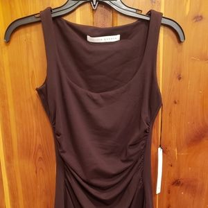 Brown, ruched Susana Monaco blouse